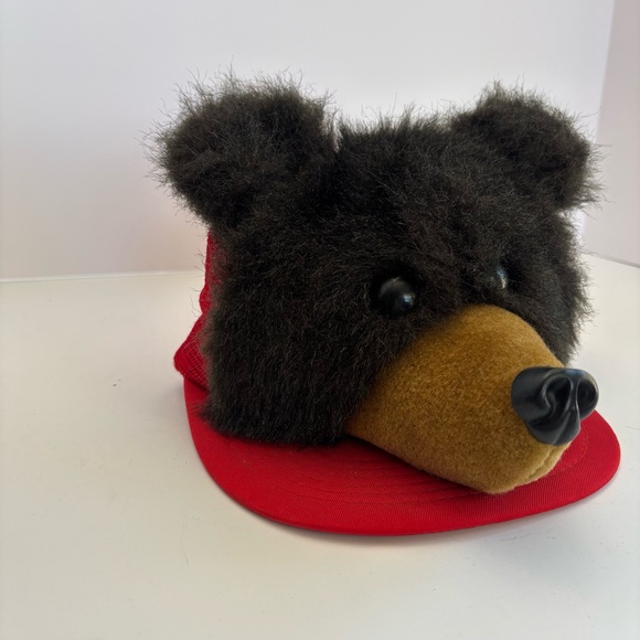 WILKINSON MFG Vintage 80’s 3D Plush Teddy  Bear Styled Snapback Trucker Hat - Picture 3 of 8